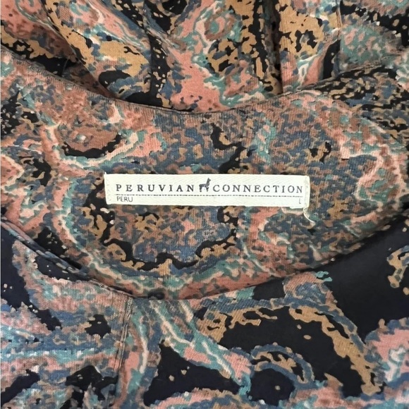 PERUVIAN CONNECTION ABSTRACT 3/4‎ SLEEVE DRESS​​​​​ - Picture 3 of 4